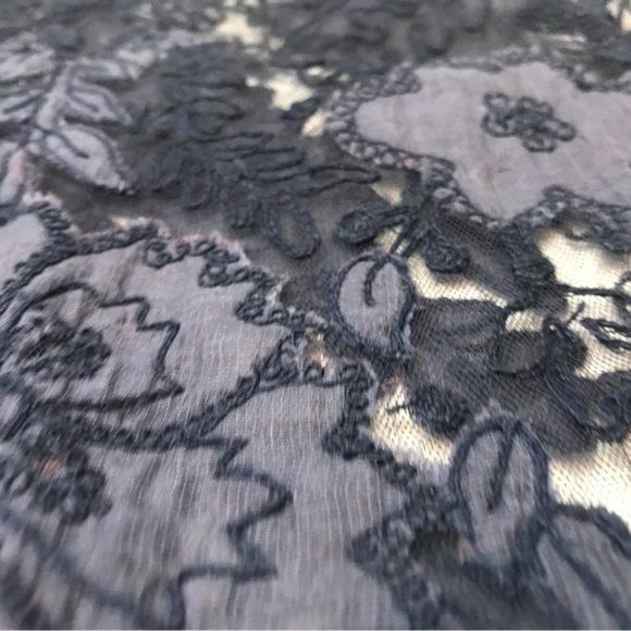 LABEL RITU KUMAR Mesh Floral Embroidered Top Size 2 - Picture 12 of 12